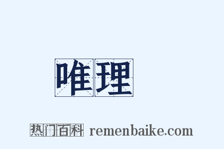 唯理論是什么意思的图片